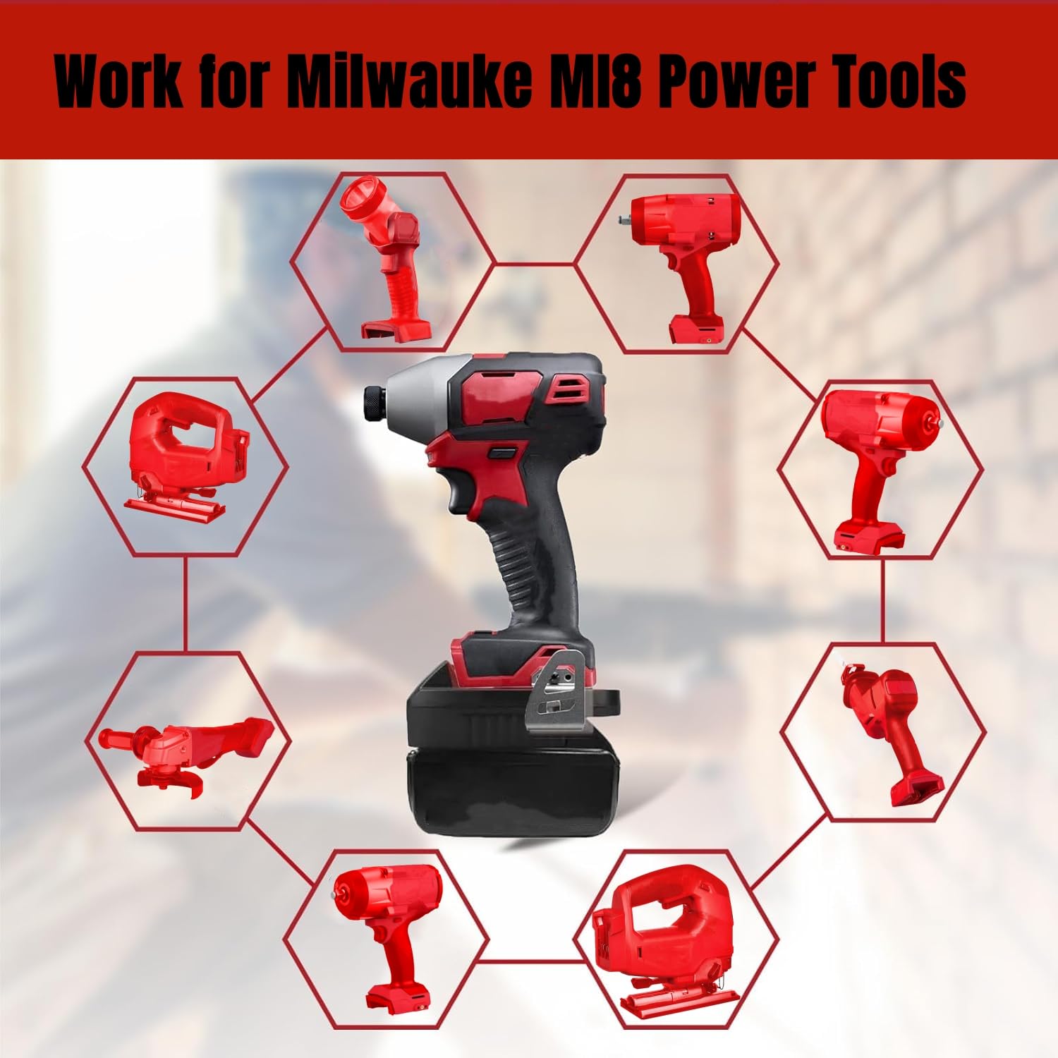 Adaptador de batería Milwaukee a Makita (para batería Makita de 18 V, funciona para herramienta M18)