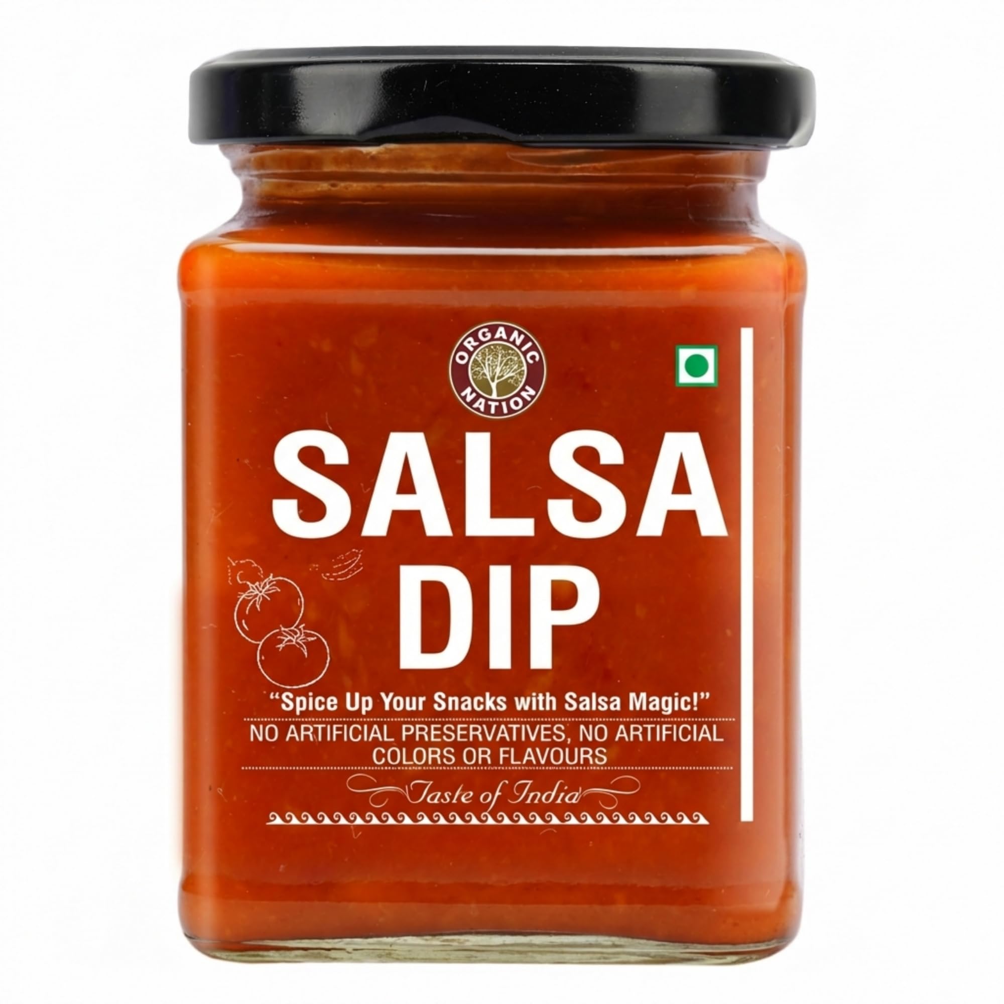 Organic Nation Salsa Dip | Homestyle Made with Fresh Tomatoes, Herbs & Spices | No Added Preservatives, No Artificial Flavours | Traditional Recipe, 260g-image-42