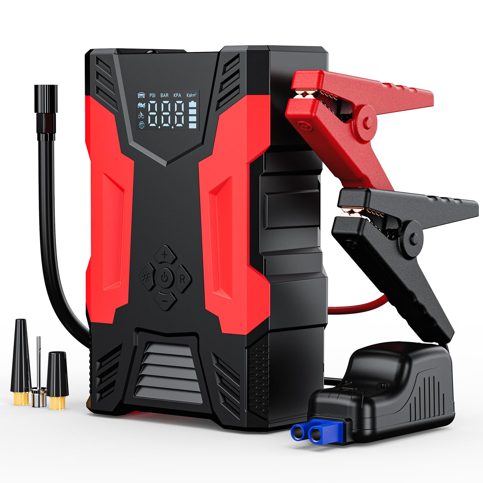 Portable Car Jump Starter with Air Compressor 3000A Car Battery Booster 9 0L Gas 6 5L Diesel with