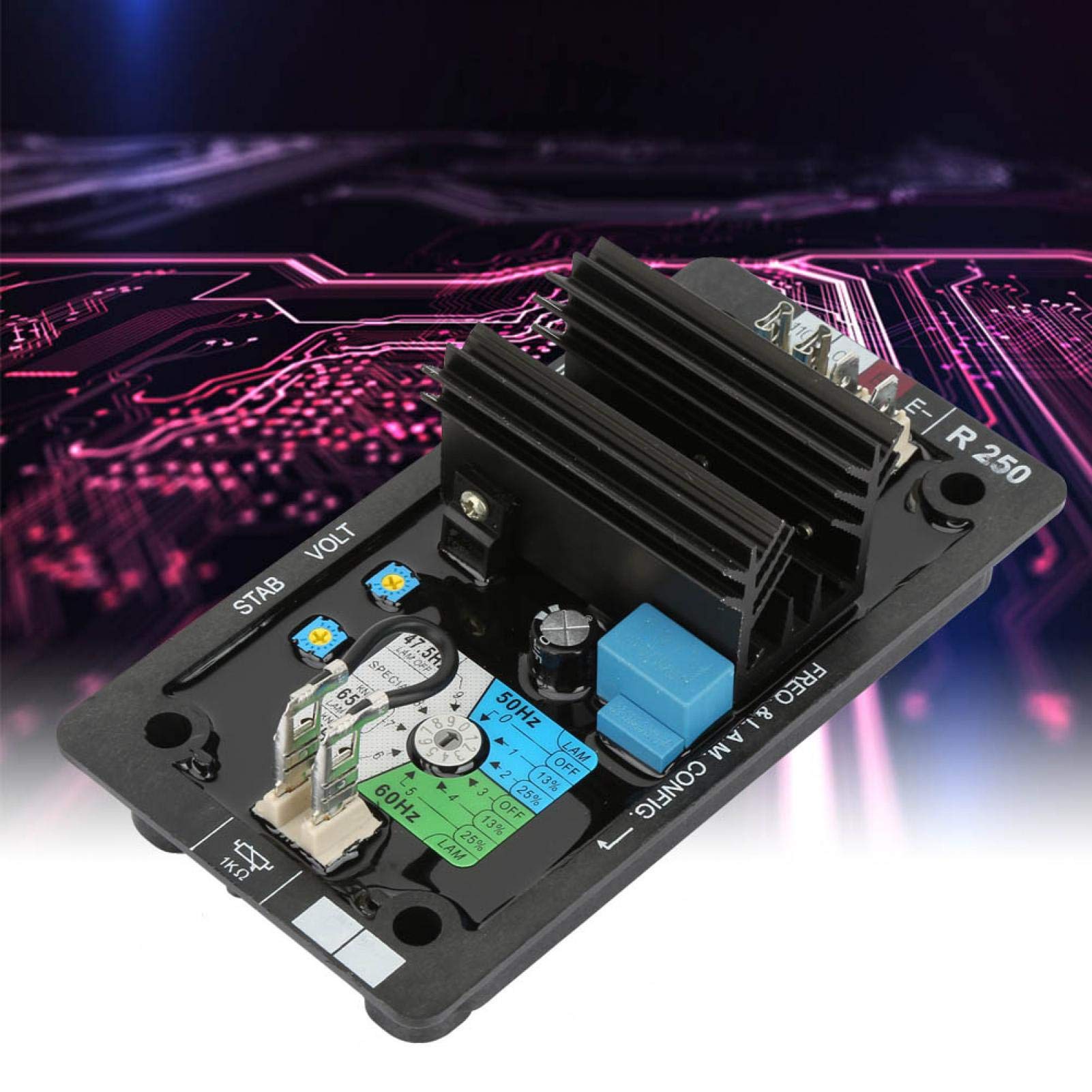 Spannungsregler R250 AVR Auto Spannungsregler Bürstenloses -Generierungssystem Set Zubehör