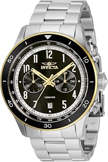 Men's Speedway 46mm Stainless Steel Quartz Watch, Silver (Model: 35665)