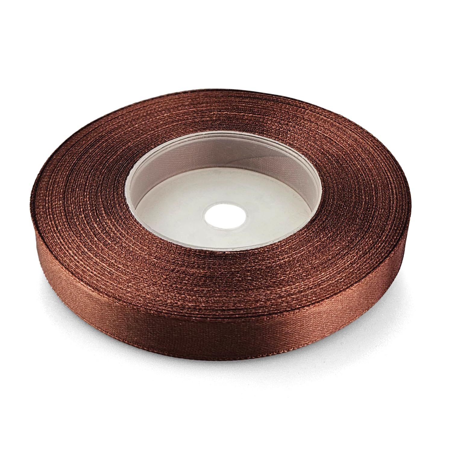 Netuno 1 Roll Brown Satin Ribbon 12 mm x 32 m 0.47 in x 1260 in for Wrapping Crafts Wedding Birthday Christening Scrapbooking Christmas Cards DIY