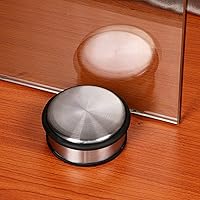 Vista 4 de Sumnacon Tope de puerta de piso resistente, sin taladros, topes de puerta de acero inoxidable duraderos con goma antideslizante, cuña de seguridad