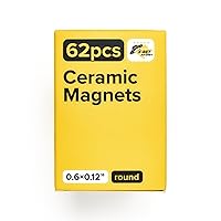 Vista 5 de X-Bet - Imanes fuertes y resistentes, redondos, pequeños y fuertes de cerámica para pizarra blanca o refrigerador, 62 piezas