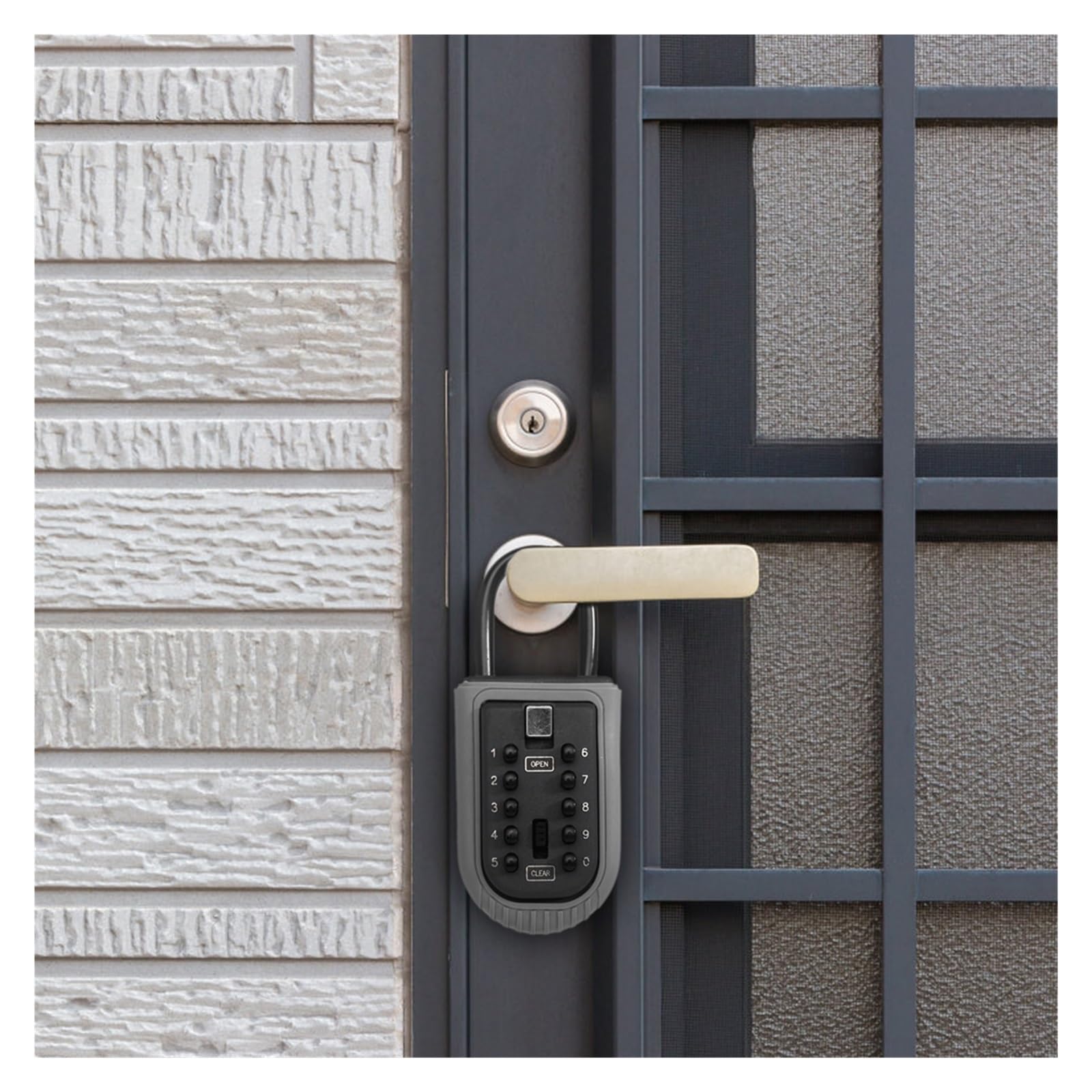 Tresor, Wasserdichter Schlüsselsafe for den Außenbereich, Wandbehang-Schlüsselaufbewahrungsbox, Passwortbox aus Zinklegierung Für Home Office, Hotellerie und Gewerbe