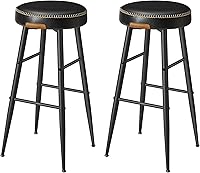 Vista 14 de VASAGLE EKHO Collection - Juego de 2 taburetes de bar, taburetes de bar de altura de mostrador, taburetes de encimera de cocina, taburetes
