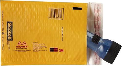 Miniatura 4 de Scotch Sobres de burbujas de plástico, 10.5 x 15.25 pulgadas, tamaño #5, amarillo, paquete de 4 (8915-4)