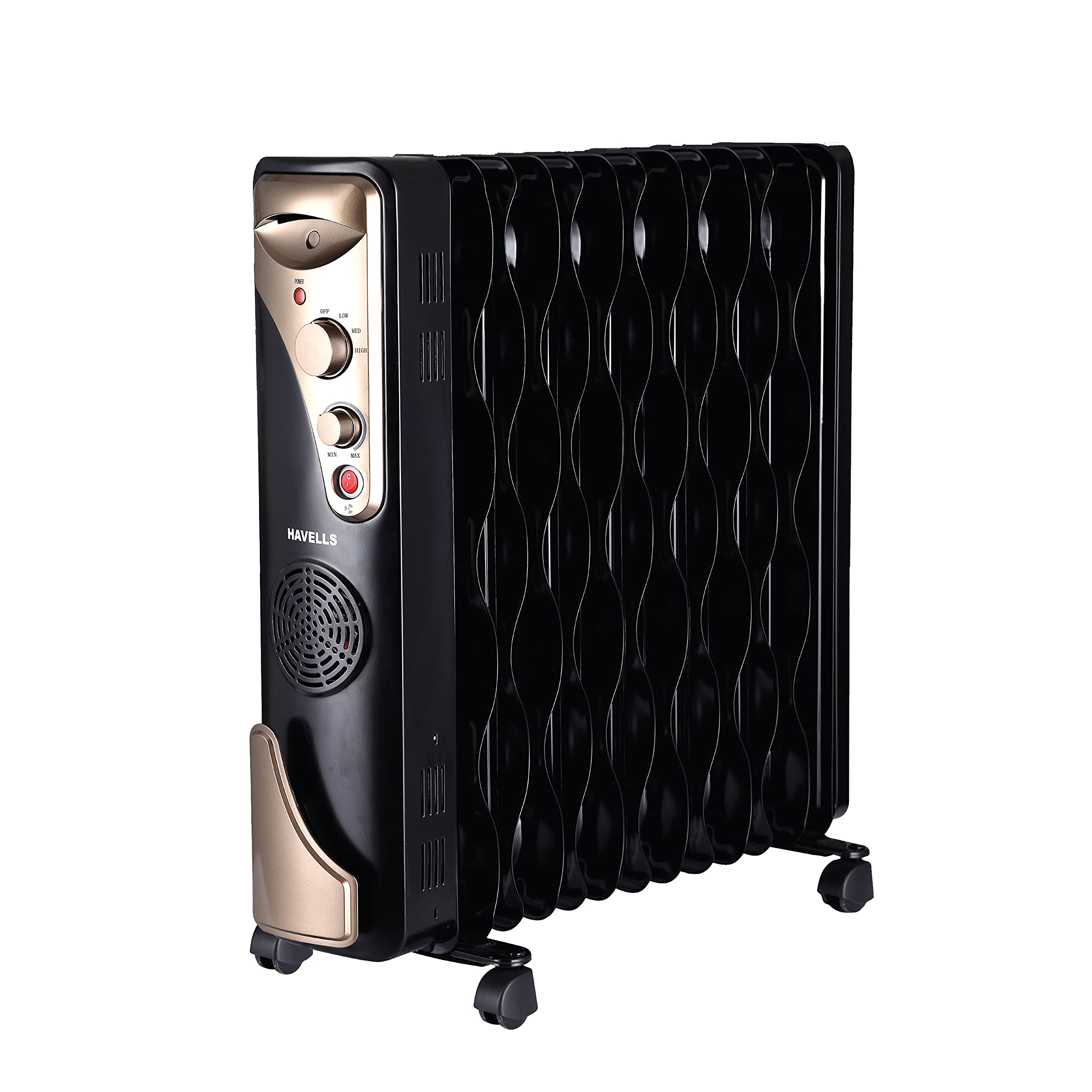 Buy Havells OFR 13 Wave Fin with PTC Fan Heater 2900 Watts (Black) Online  at Low Prices in India - Amazon.in
