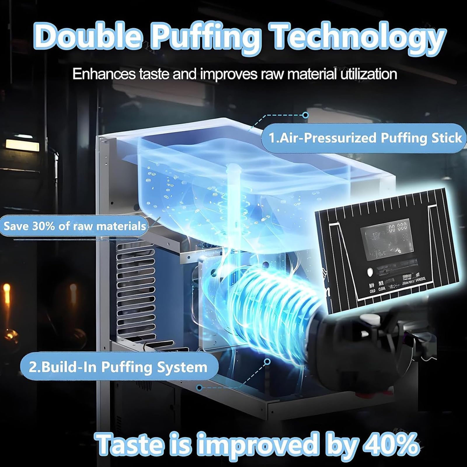 Macchina Per Gelato Commerciale 450 W, Produzione Continua 60 Blocchi/ora, Macchina Per Gelato Soft Raffreddata Ad Aria Con Autopulizia One-touch, Per Bar, Negozi Di Tè Al Latte E Bar Di Dessert