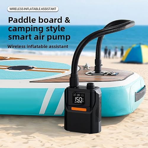 Miniatura 3 de YWBL-WH Electric Paddle Board Pump, 50 PSI Auto Off LED Display Battery and Car Power Options with 118in Car Charging Cord, for Inflatable Paddle