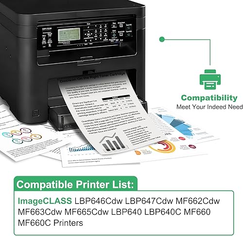 Miniatura 3 de 075H Toner Cartridge Set  4 Pack CRG 075H Replacement for Canon 075H 075 Toner Cartridge Use with Imageclass LBP646Cdw LPB647Cdw MF662Cdw MF663Cdw