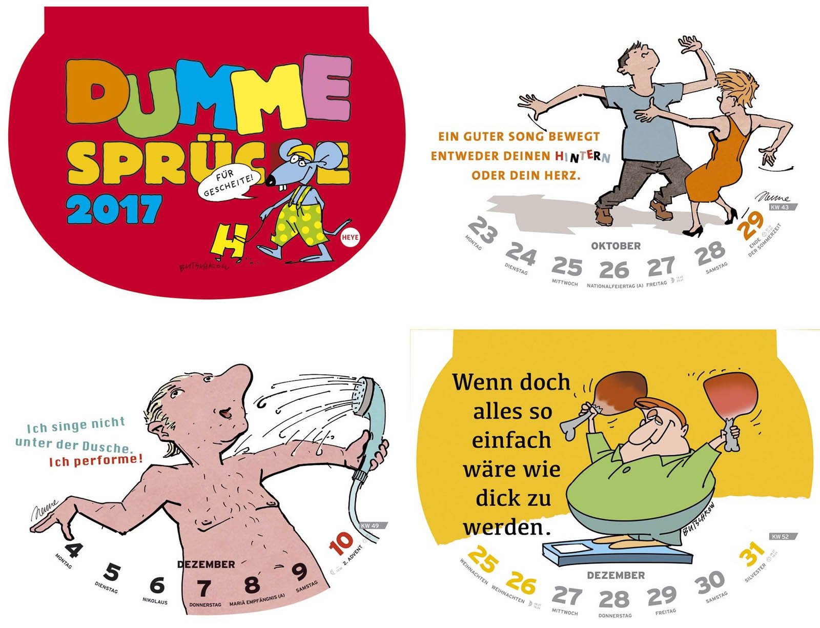 Dumme Sprüche Kalender 2017: Für Gescheite!