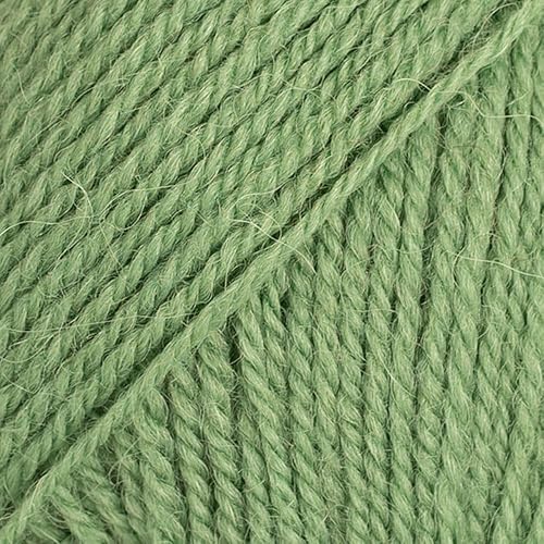 65% Wool 35% Alpaca Yarn, Drops Flora, 1 or Superfine, Fingering Weight, 4 ply, 1.8 oz 230 Yards per Ball (15 Green)