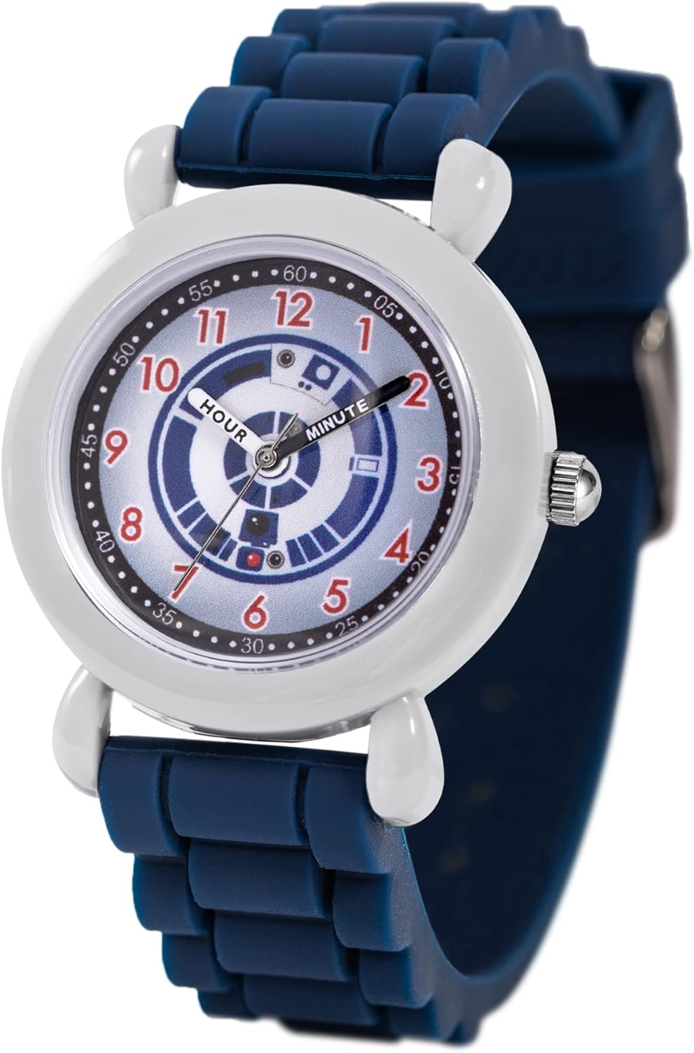 Star Wars The Mandalorian Kids' Plastic Time Teacher Analog Quartz Silicone Strap Watch