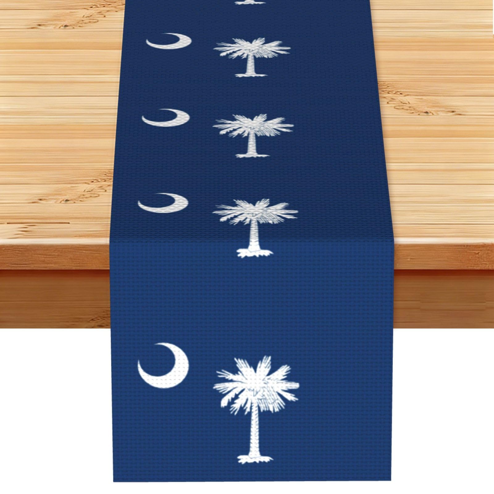 South Carolina Flag Printed Table Runner 13 x 72, Wrinkle Resistant Decor for Dining Table Coffee Table Fireplace