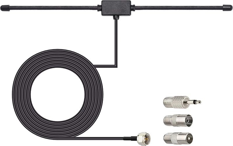 FM Radio Dipole Antenna for Stereo Receiver Indoor Pioneer Onkyo Yamaha Marantz Bose Wave Music System Home FM Radio AV Audio Video Home Theater Receiver