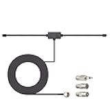 Bingfu FM Radio Dipole Antenna for Stereo Receiver Indoor Pioneer Onkyo Yamaha Marantz Bose Wave Music System Home FM Radio AV Audio Video Home Theater Receiver