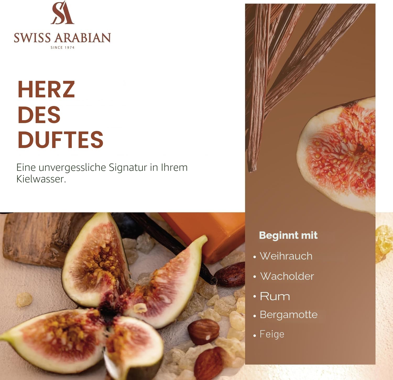 Swiss Arabian Incense 01 Extrait De Parfum Unisex 50ML - Eine Mystische Verschmelzung von Rauchigem Weihrauch, Warmen Hölzern und Würziger Eleganz - Betörend Holzig-Würziger Duft