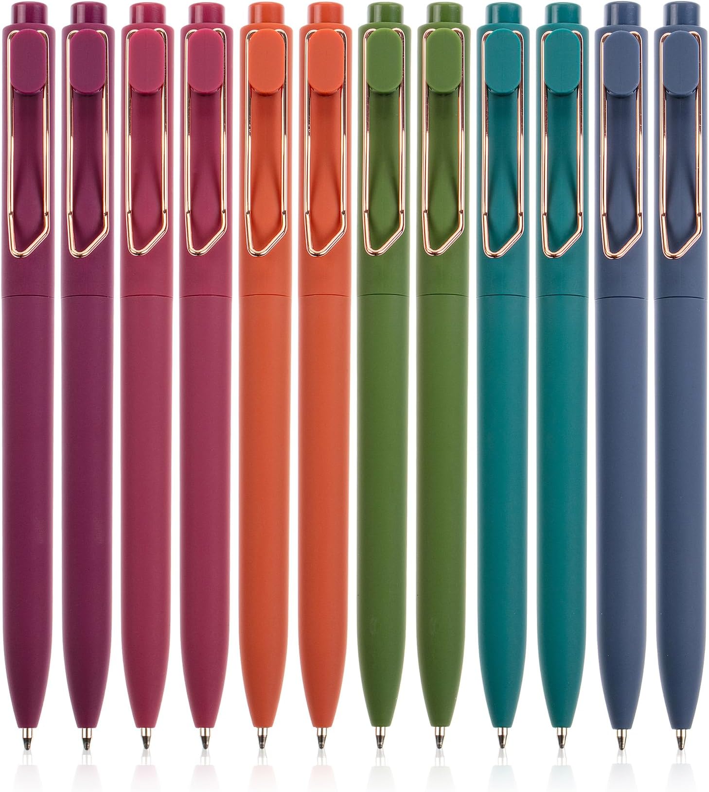 Mr. Pen- Ballpoint Pens, 12 Pack, Vintage Color Barrels, Black Ink ...