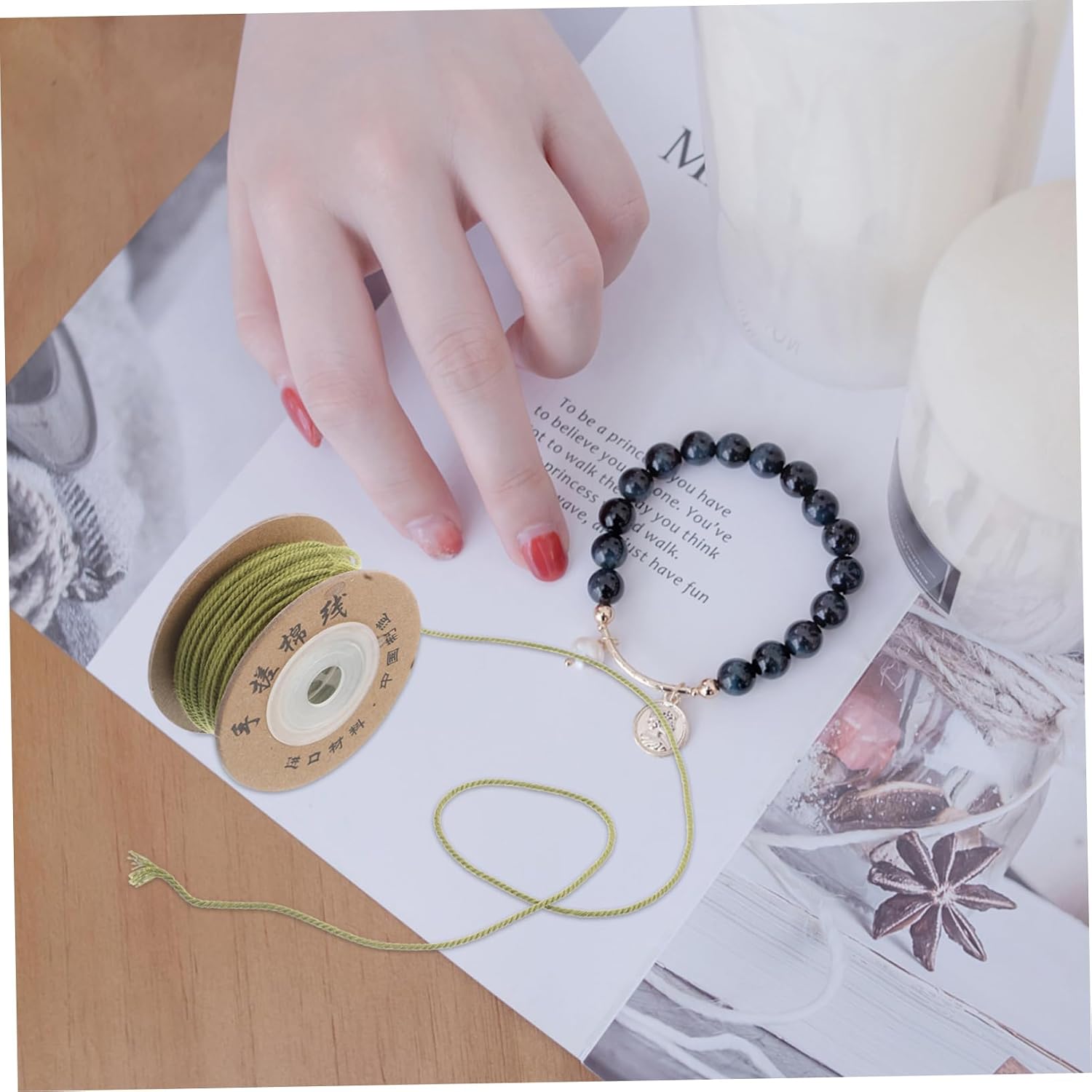 12pcs Cotton Beading Cord 1.2mm Handwoven Bracelet Thread