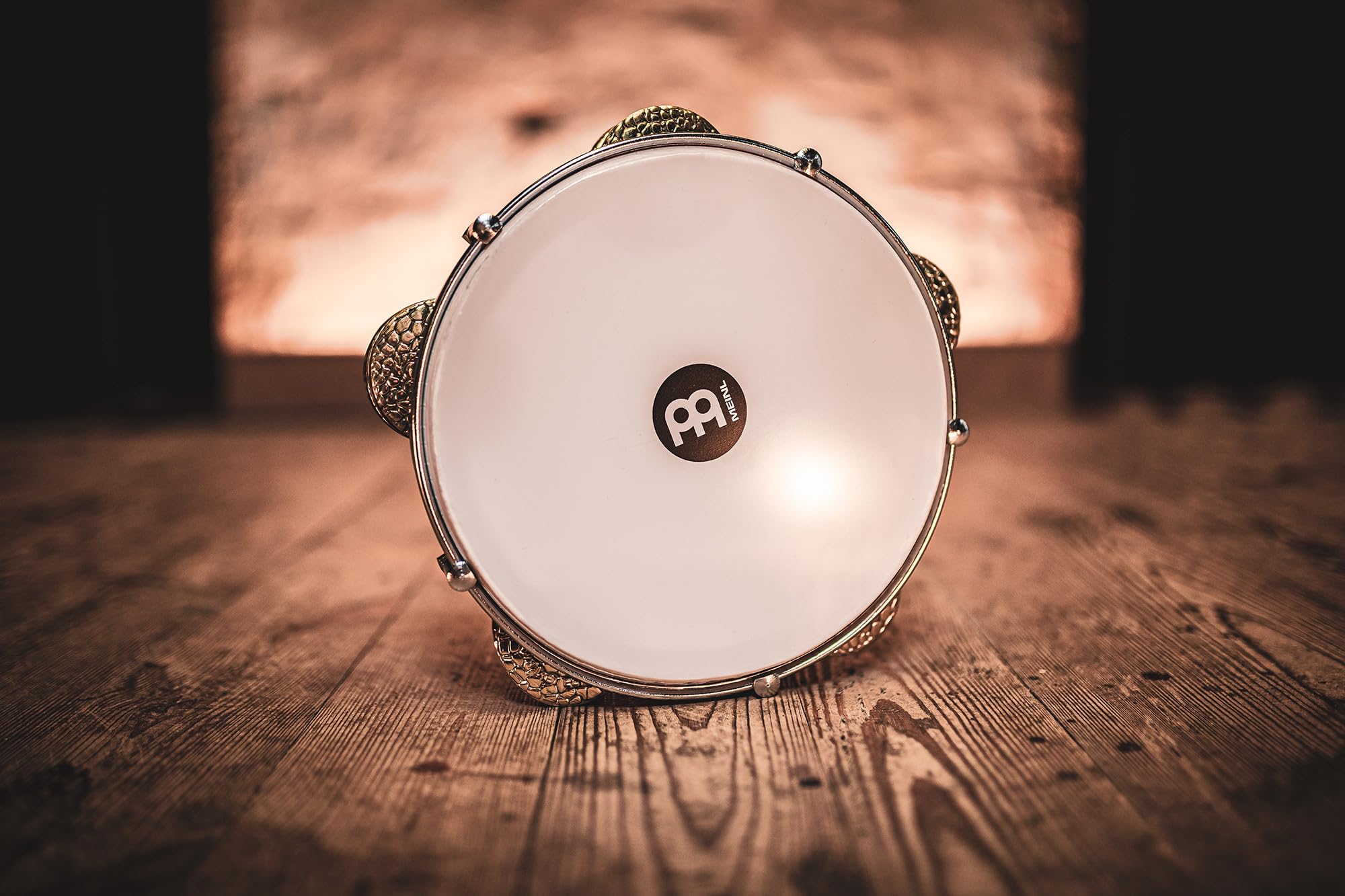 Meinl Percussion Artisan Edition Riq Drum, Mehrfarbig (AERIQ1) | Rahmentrommel mit Schellen, 10 Schellenpaare, 8,75 Zoll, Inkluive Tasche, mit Synthetikfell, Holz und Messing