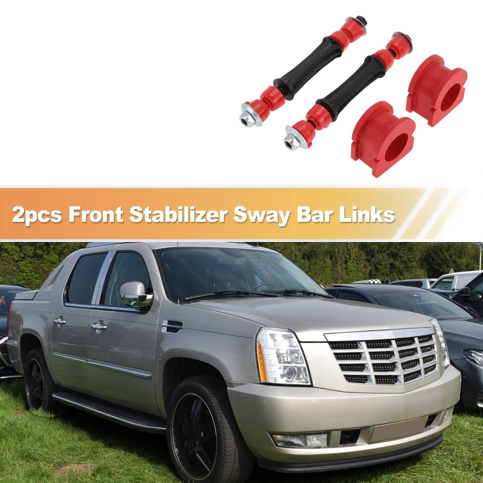 Bieletas de Barra estabilizadora Delantera con 2 bujes K700538/K200222 compatibles con Chevrolet Avalanche 2007 2008 2009 2010 2011 2012 2013