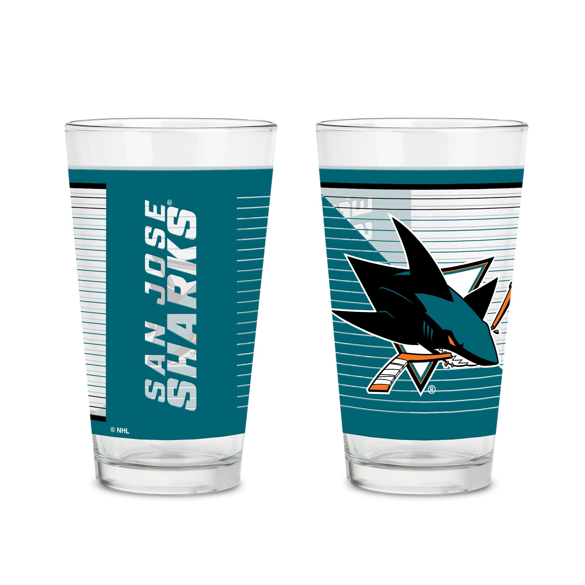 Verres à pinte San Jose Sharks hockey LNH 473ml cadeau supporter verre lave-vaisselle