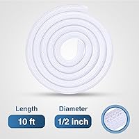 Vista 2 de Nilight Cable Sleeve, 10ft-1/2inch Cord Management Sleeves, Braided Sleeving, Split Self Wrapping Wire Loom for Computer Electrical Automotive