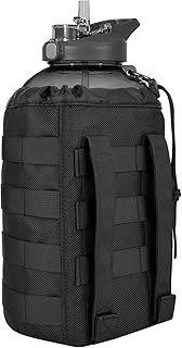 Xxerciz Water Bottle Holder Molle Pouch, Tactical Pouches Water Bottle Carrier Sports Water Bottles Pouch Bag for Walking, with Drawstring Open Top & Mesh Bottom