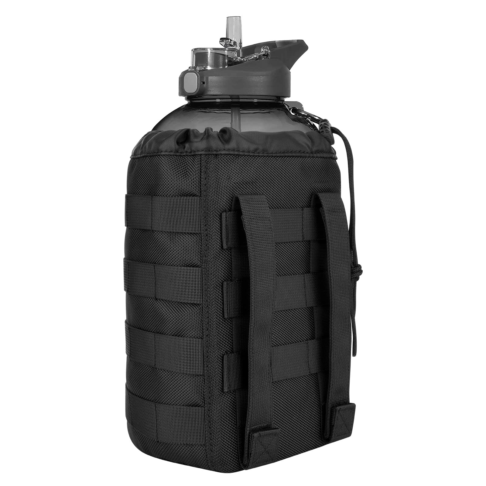 Xxerciz Water Bottle Holder Molle Pouch, Tactical Pouches Water Bottle Carrier Sports Water Bottles Pouch Bag for Walking, with Drawstring Open Top &