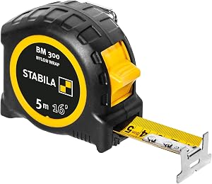 💎 80% MEGA DEAL! STABILA BM 300 – Cinta métrica de bolsillo (5 cm, BM300, 5 m), color negro y amarillo