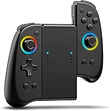 Switch Joy Controller, Joypad Support 8 Colour Adjustable LED,Wake-up Function,Wireless Switch Controller with Dual Vibration and Gyroscope axis, L/R Switch Controller Replacement