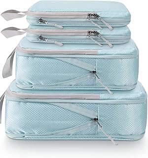 Meowoo Packing Cubes Compression Travel Organizer 4 Set Luggage Organizers Travel Cubes Suitcase Organizer Set Waterproof ...