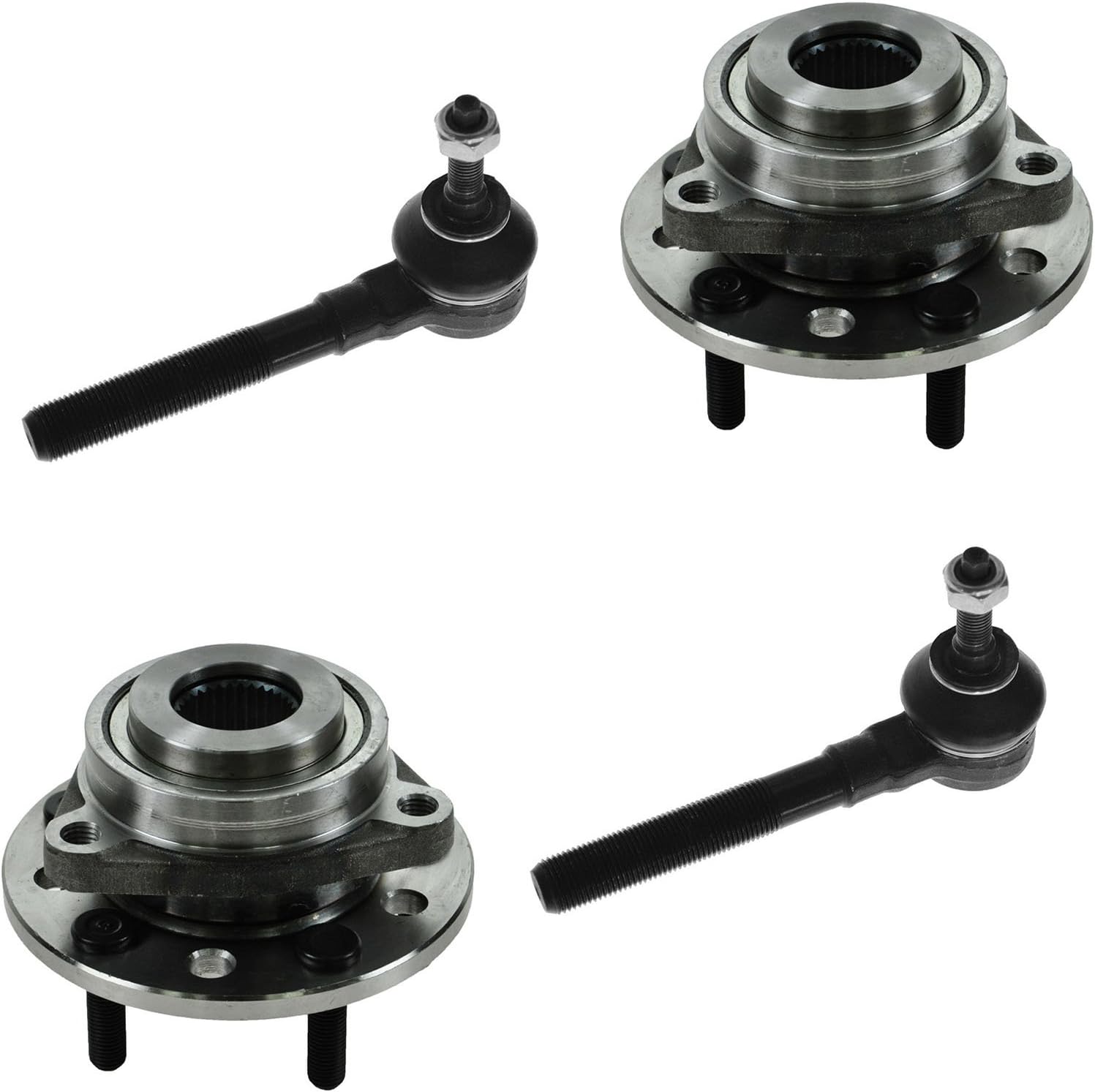 Wheel Hub Assembly and Tie Rod End Kit for 1999-2004 Chrysler 300M - Front