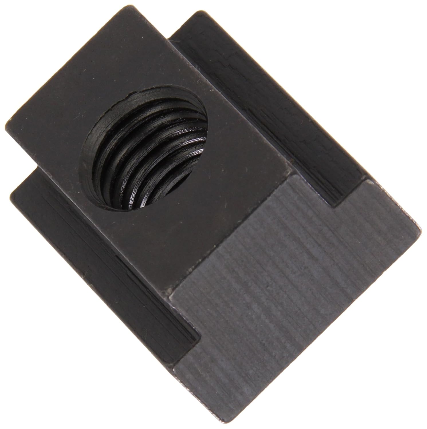 Te-Co 41424 Black Oxide 1018 Steel T-Slot Nut, 7/8"-9 TPI (Incomplete Last Thread), 1-1/8" Height x 1-5/8" Width x 1-1/16" Table Slot (Pack of 2)