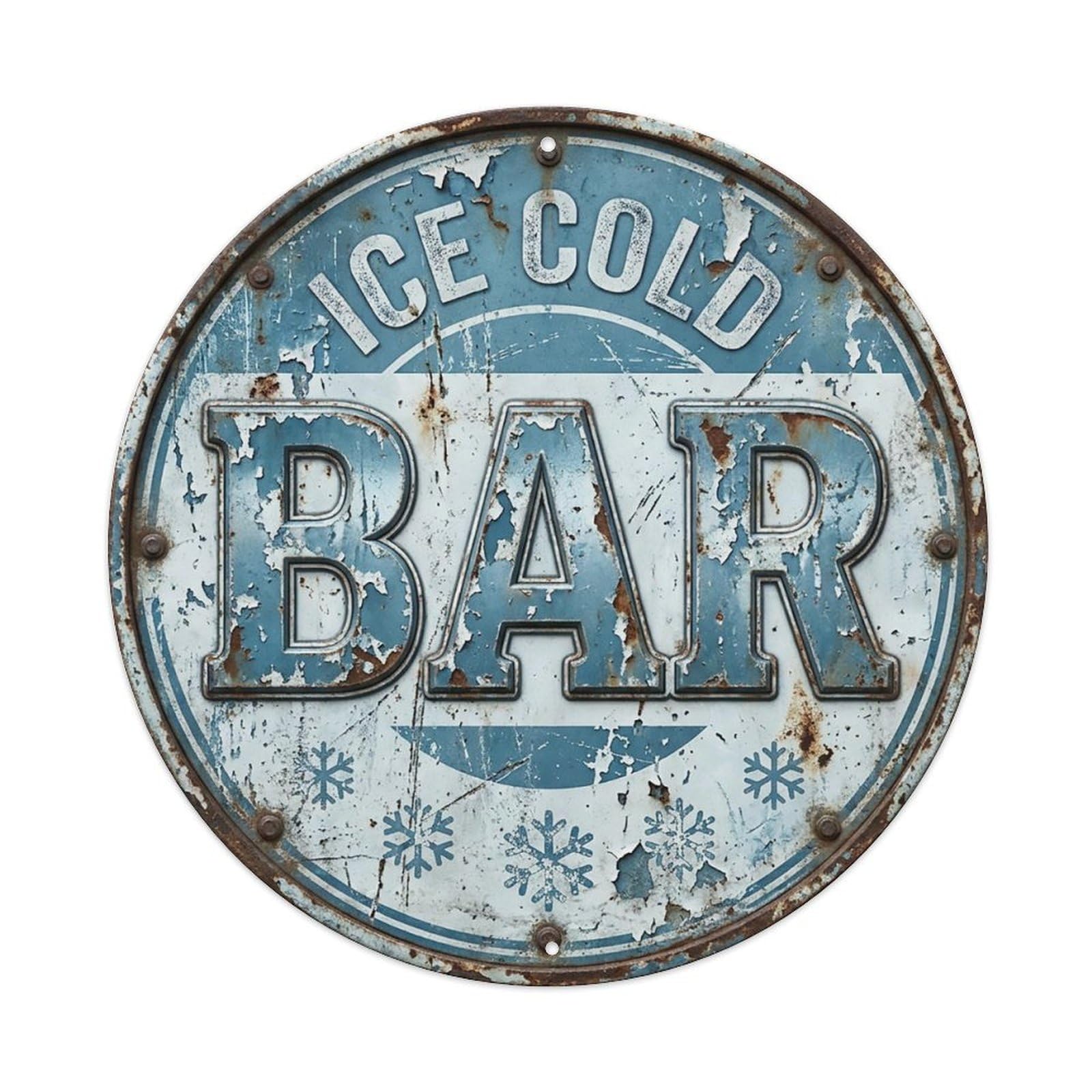 Vintage Beer BAR Ice Cold Retro for Pub Metal Tin Sign