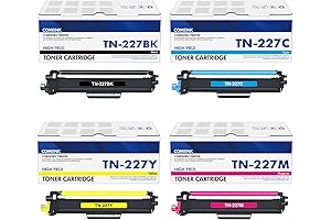 TN-227BK/C/M/Y High Yield 4-Pack Compatible for Brother TN227