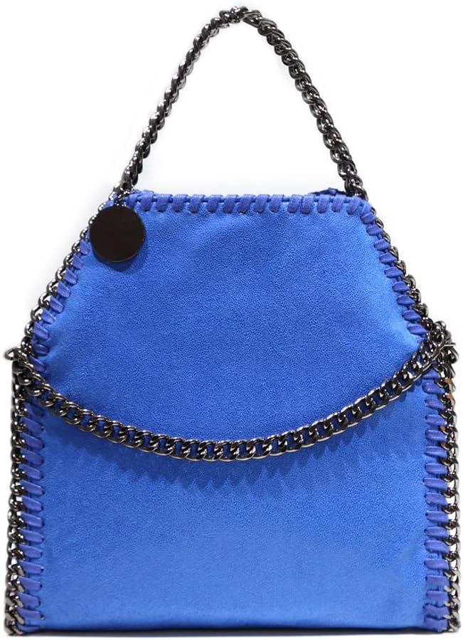 Chain Shoulder Bag Women Hobo Suede Crossbody Bag Foldover Clutch Handbags for Women Large Casual Tote