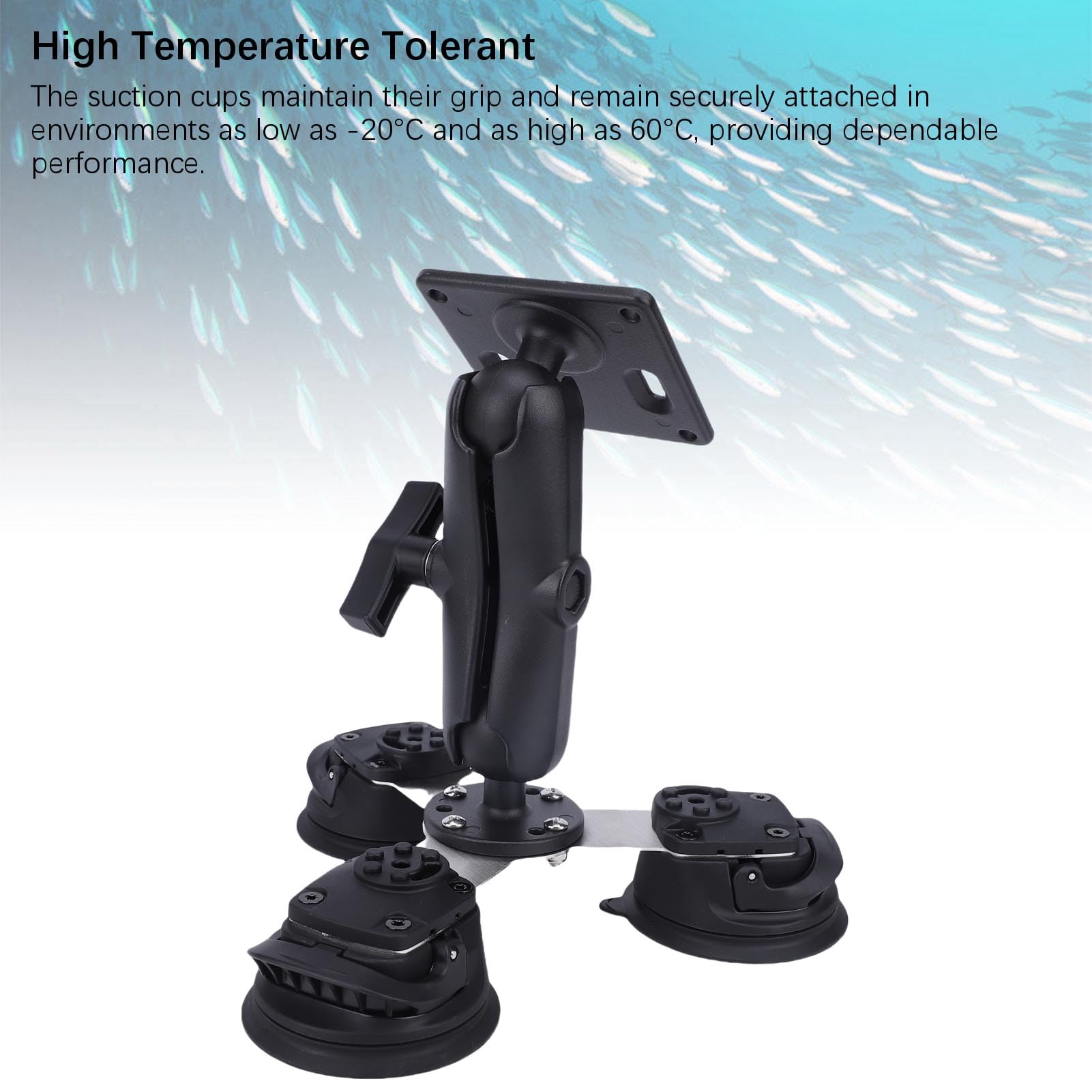 Soporte para Tableta de Aleación de Aluminio con Soporte de Carga Fuerte y Estable con Base de Ventosa, para Tableta para Escritorio de Vidrio, Rotación de ángulo Ajustable de 360 ​​Grados