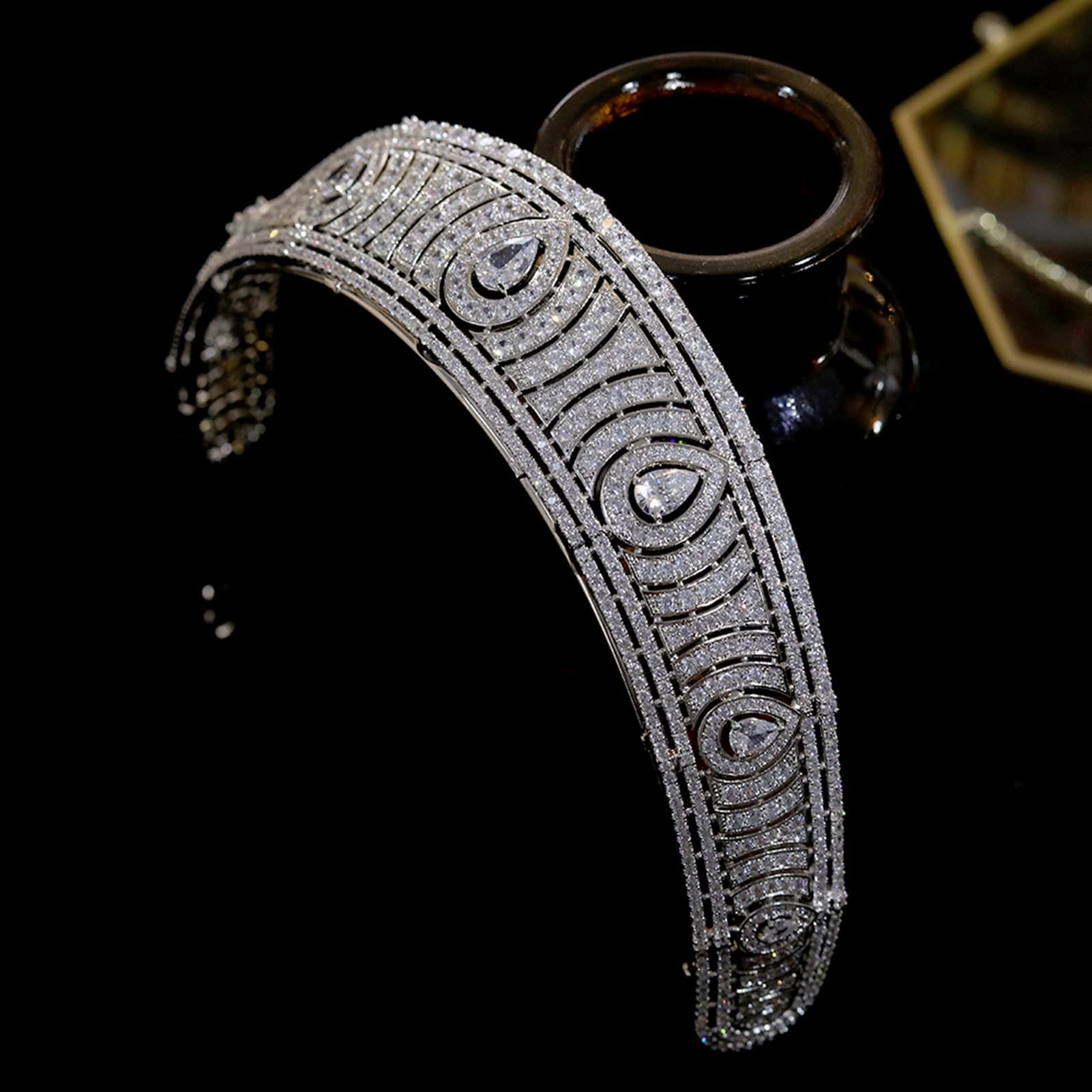QIAOQI Bruiloft sieraden set bloem waterdruppels vorm glanzende