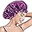 Aquior Shower Caps, Reusable Shower Cap for Women, Double Layer Waterproof Hair Cap, Large Size for All Hair Lengths,for Girls Spa Home Salon Use (purple)