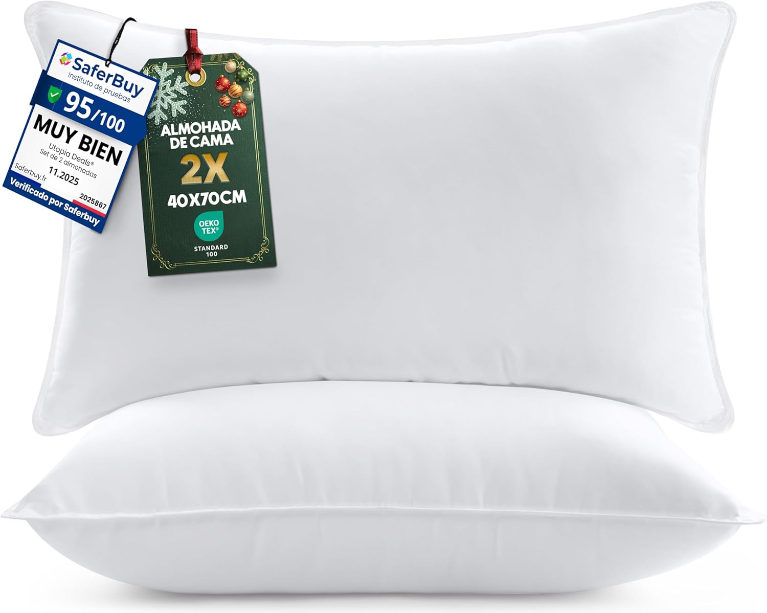 Utopia Bedding Almohadas 40x70
