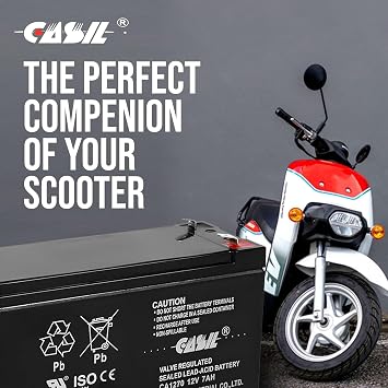 Casil CA1270 12V 7Ah SLA/AGM Sealed Lead Acid Maintenance-Free Battery F1 Terminals