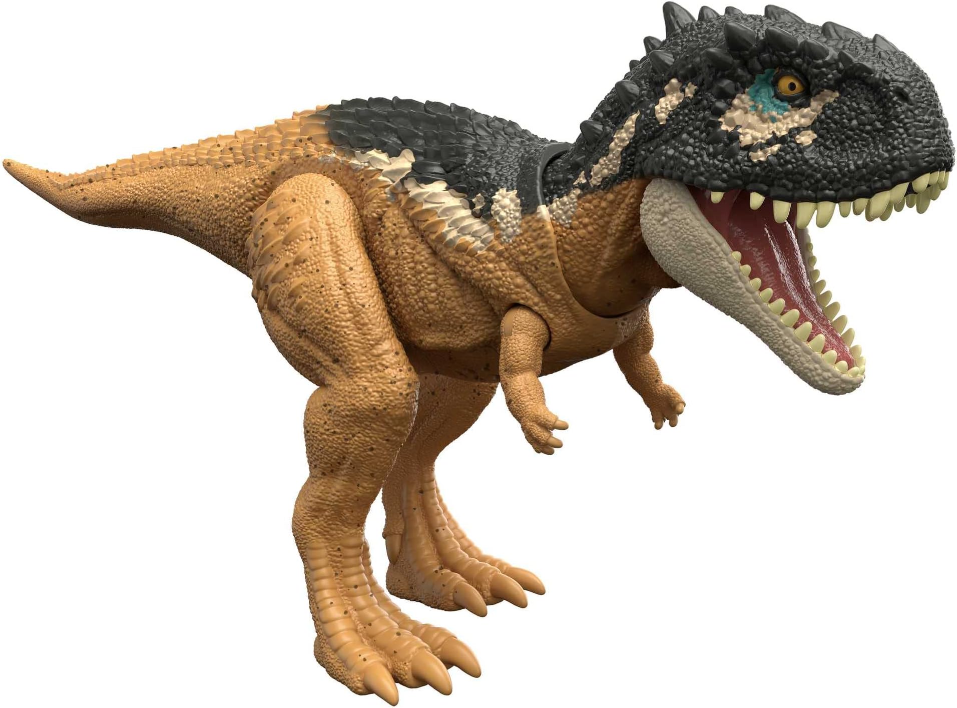 Jurassic World Dominion Roar Strikers Dinosaur Action Figure with Roaring Sound & Attack Action, Skorpiovenator Dino Toy Includes Digital Play