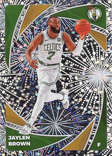 Miniatura 1 de 2020-21 Panini Stickers #120 Jaylen Brown FOIL/Star Player Official NBA Basketball Album Sticker Measuring 2.75 inch tall X 2 inches wide in Raw (NM
