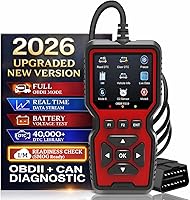 CrysGuard V519 OBD2 Scanner 2026 Upgrade: Live Data, Battery Test, 40K+ DTCs, I/M Readiness & Smog Check for 1996+ Vehicles