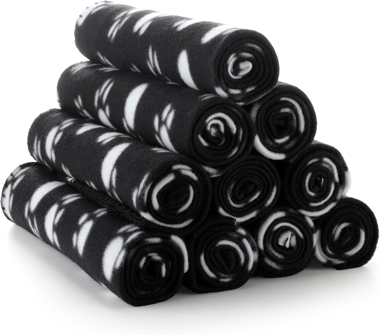 Tatuo 10ピース ペットブランケット 足跡プリント 犬 猫 ソフトフリースブランケット 睡眠マット パッド ベッドカバー 子猫