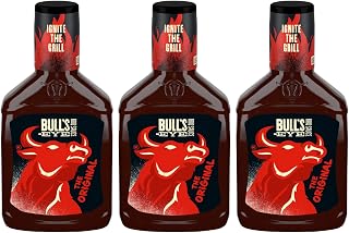 Bull's-Eye Original BBQ Sauce 3-Pack, 18 oz Bottles - Bold Molasses, Honey & Hickory Flavor for Ribs, Pulled Pork