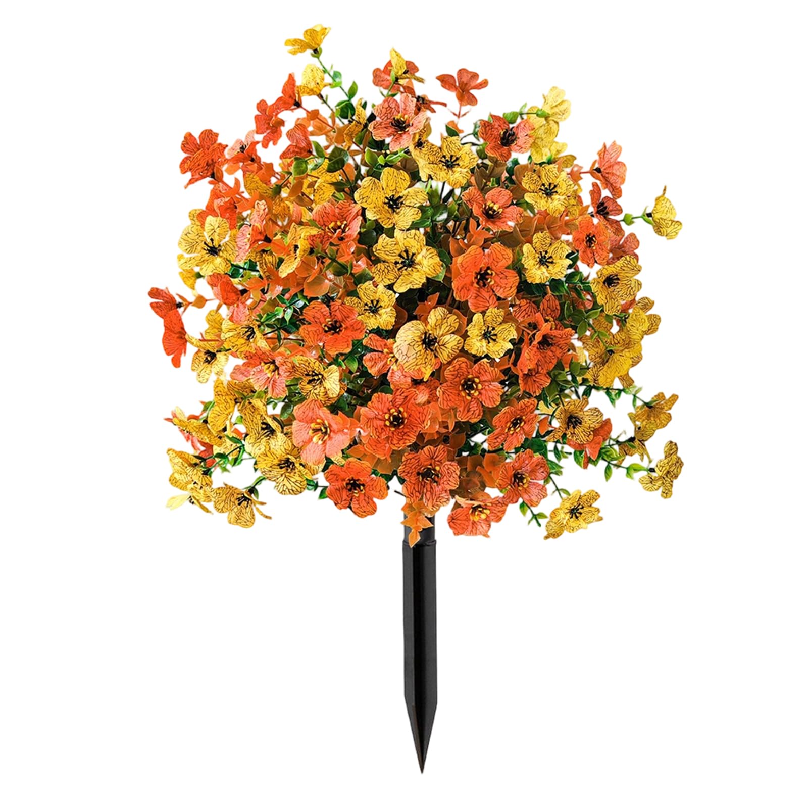Piceioep Realistic Flower Stake Outdoor Artificial Plant with Ground Stake for Garden Patio Yard Front Porch Indoor Decoration Fraudulent Outdoor Flower Decoration