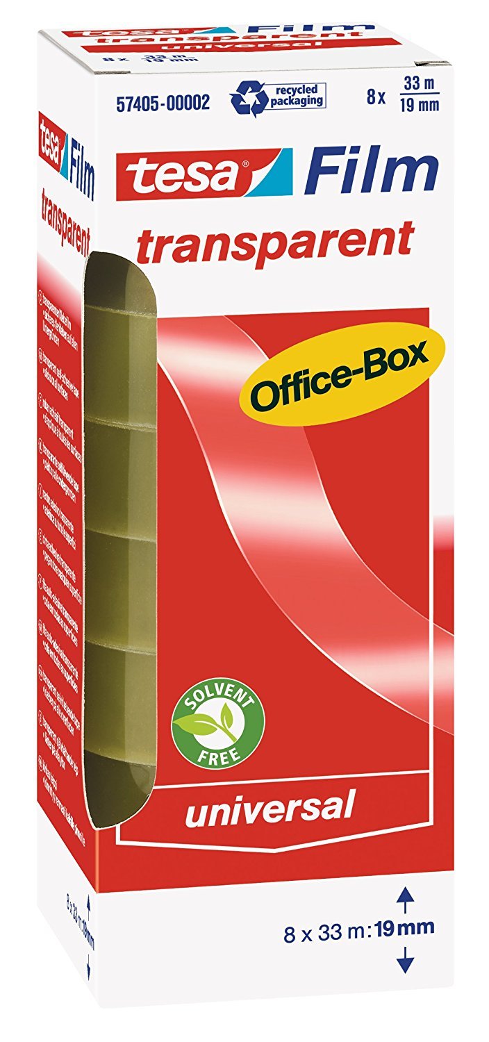tesafilm transparent Office Box mit 48 Rollen (33m:19mm 6 Boxen)